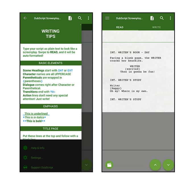 صورة لـ أفضل التطبيقات لكتابة السيناريوهات لنظامي Android و iOS | Dubscript_Screenplay_Writer-9kjwQKfs-DzTechs