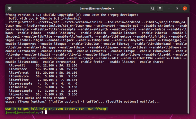 صورة لـ أفضل التطبيقات لتحويل ملفات الصوت والفيديو على نظام Linux | FFmpeg_Screenshot-zer59Ffs-DzTechs