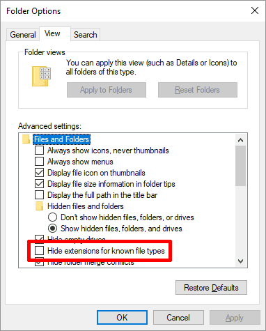 صورة لـ كيفية فتح ملف DAT أو تحويله إلى مستند Word | Folder_Options-ddYVEHfs-DzTechs