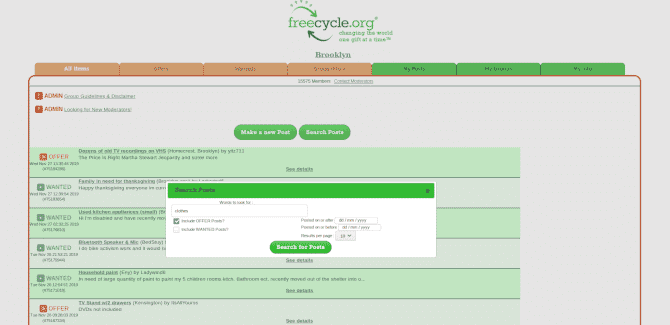 صورة لـ أفضل مواقع الويب لإيجاد ملابس مجانية على الإنترنت | Freecycle_Screenshot-XF3sBFfs-DzTechs