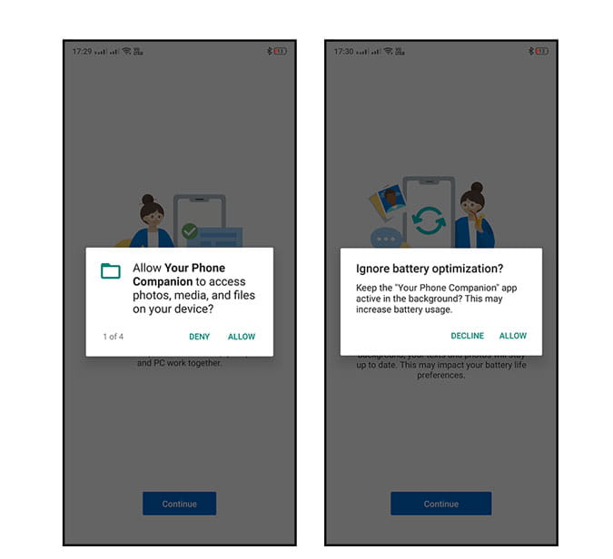 صورة لـ تطبيق Your Phone Companion لـ Windows: الدليل الكامل للإستخدام | Microsoft_Your_Phone_Companion_prompt-fOZzkKfs-DzTechs