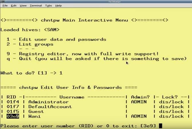 صورة لـ أفضل الطرق لإعادة تعيين كلمة مرور المسؤول المنسية على Windows | Reset_Windows_Password_With_Linux_User_List-890hJHfs-DzTechs