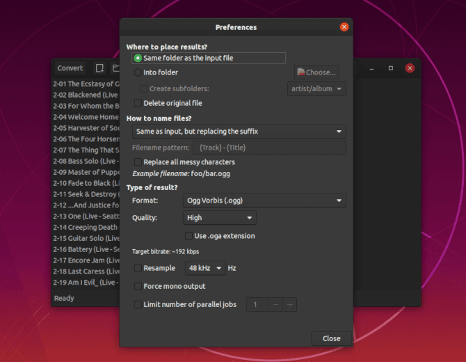 صورة لـ أفضل التطبيقات لتحويل ملفات الصوت والفيديو على نظام Linux | SoundConverter_Screenshot-Ypl59Ffs-DzTechs