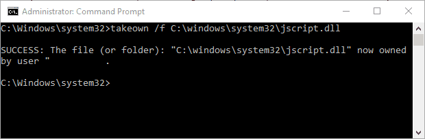 صورة لـ كيفية إصلاح خطأ Windows Update 0x80070057 | Windows_10_Command_Prompt_takeown_command-MCB3FHfs-DzTechs