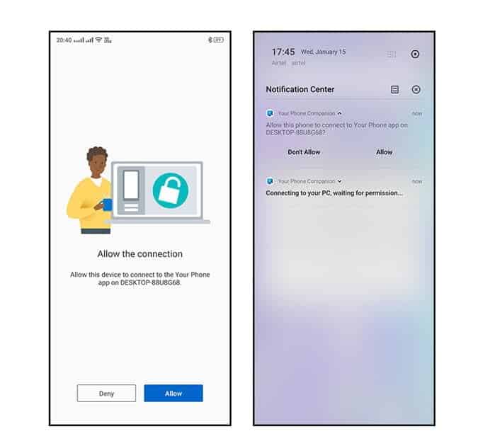 صورة لـ تطبيق Your Phone Companion لـ Windows: الدليل الكامل للإستخدام | Your_Phone_Companion_Linking_Option-kQZzkKfs-DzTechs