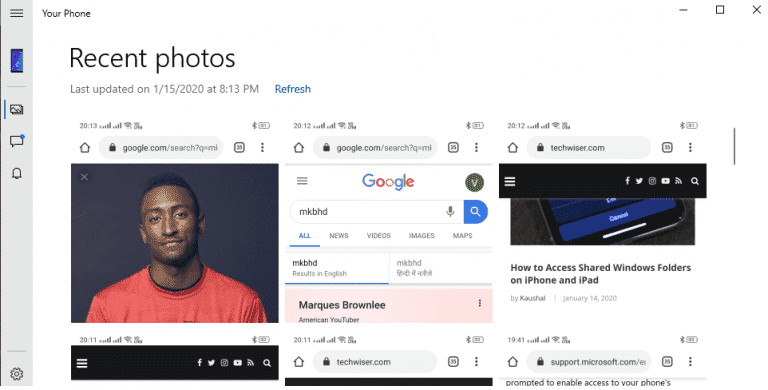 صورة لـ تطبيق Your Phone Companion لـ Windows: الدليل الكامل للإستخدام | Your_Phone_Photos_UI_768x390-cia0kKfs-DzTechs