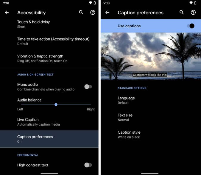 صورة لـ كيفية الحصول على ميزة “النسخ النصي التلقائي” على أي جهاز Android 10 | caption_preferences-SmeWJFfs-DzTechs