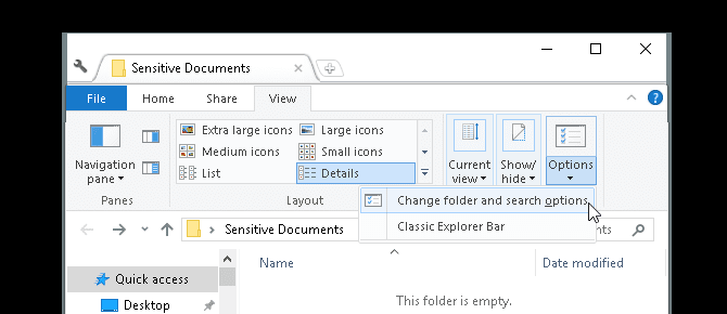 صورة لـ كيفية حماية المجلدات الخاصة بكلمة مرور في Windows | change_folders_and_search_options-OI2vAHfs-DzTechs