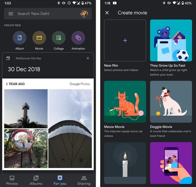 صورة لـ أفضل النصائح والحيل على “صور Google” (2023) | google_photos_create_movie-kUTlTJfs-DzTechs