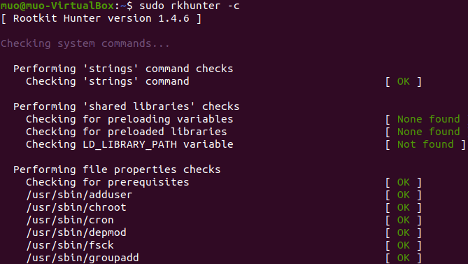 صورة لـ أفضل تطبيقات مكافحة فيروسات المجانية على Linux | linux_antivirus_rkhunter_scan-73bdXFfs-DzTechs