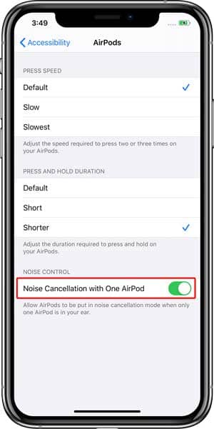 صورة لـ أفضل النصائح والحيل على AirPods Pro والميزات المخفية | noise_cancel_in_one_airpod-0lv8HFfs-DzTechs