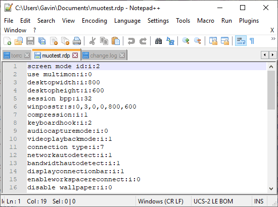 صورة لـ نصائح لإصلاح مشكلات الاتصال بسطح المكتب البعيد ومشاركة الشاشة | remote_desktop_connection_custom_configuration_notepad-3qwVKHfs-DzTechs