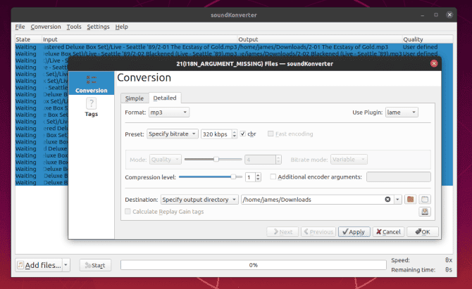 صورة لـ أفضل التطبيقات لتحويل ملفات الصوت والفيديو على نظام Linux | soundKonverter_Screenshot-wO349Ffs-DzTechs