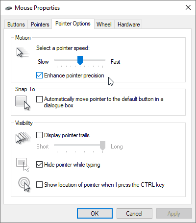 صورة لـ الماوس لا يعمل في Windows 10؟ كيفية إصلاح جميع مشاكل الماوس | windows_10_mouse_acceleration-mZ1hGHfs-DzTechs