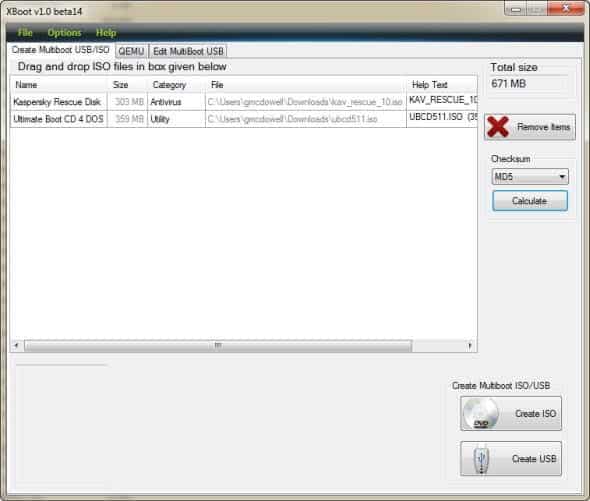 صورة لـ كيفية تثبيت أنظمة تشغيل مُتعددة قابلة للتمهيد على محرك أقراص USB | xboot_main_screen-E7jlyHfs-DzTechs