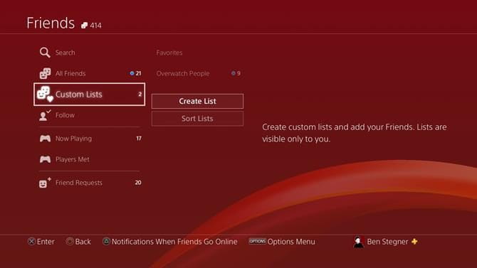 صورة لـ كيفية تنظيم محتوى PS4 الخاص بك فيما يخص الألعاب والإشعارات والأصدقاء | 06_PS4_Custom_Friends_670x377-IpwPlMfs-DzTechs