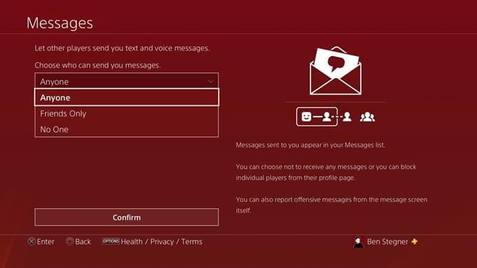 صورة لـ كيفية تنظيم محتوى PS4 الخاص بك فيما يخص الألعاب والإشعارات والأصدقاء | 11_PS4_Message_Privacy_670x377-ozwPlMfs-DzTechs