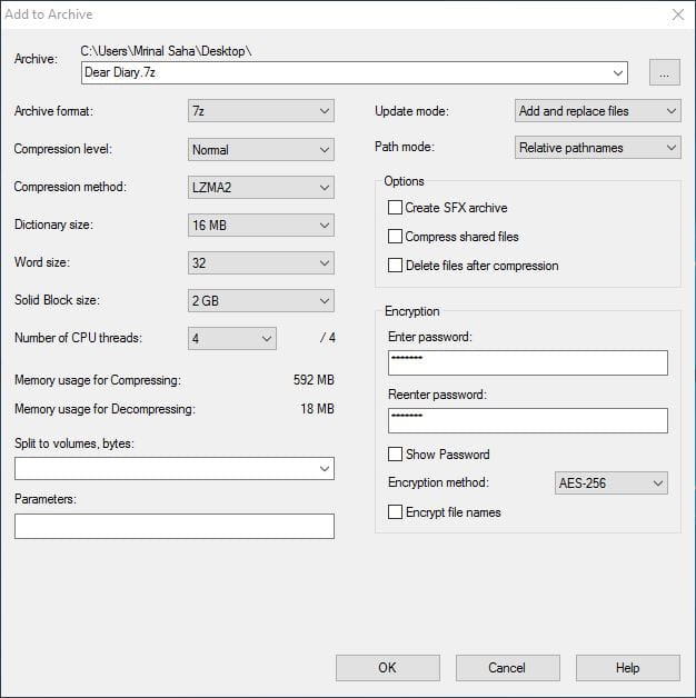 صورة لـ أفضل الطرق لحماية المجلدات بكلمة مرور في Windows | 7zip_1-Na07tLfs-DzTechs
