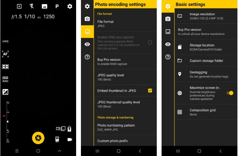 صورة لـ أفضل تطبيقات الكاميرا لأجهزة Android و iPhone | Camera_FV_5-AxGDHIfs-DzTechs