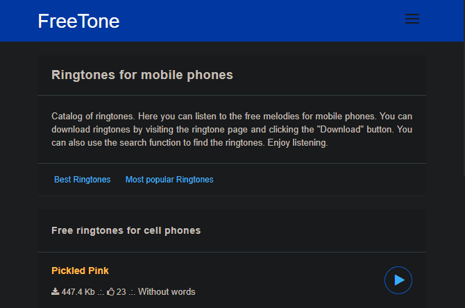 صورة لـ أفضل مواقع الويب لتنزيل نغمات الرنين الرائعة التي لن تُزعجك | FreeTone_Ringtones-PiDxnIfs-DzTechs