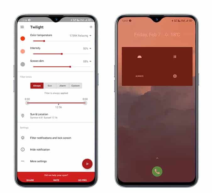صورة لـ أفضل تطبيقات تصفية الضوء الأزرق لأجهزة Android | Twilight_Blue_Light_Filter-RruCYLfs-DzTechs