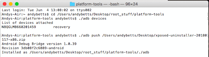 صورة لـ كيفية إصلاح هاتف Android Bricked: طرق لاسترداده | adb_push_xposed_uninstaller-wz3TGIfs-DzTechs