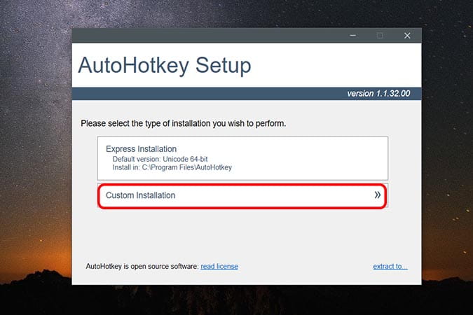 صورة لـ كيفية إنشاء اختصارات مخصصة للتحكم في مستوى الصوت على Windows | custom_installation_of_autohotkey-WDl1JLfs-DzTechs