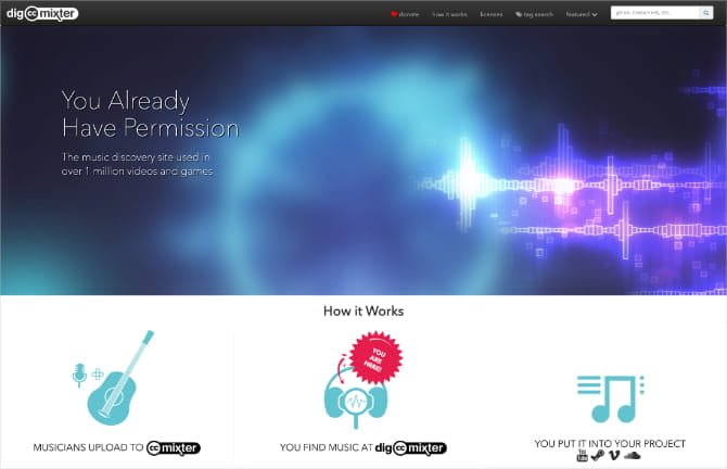 صورة لـ أفضل مواقع الويب للحصول على الموسيقى المجانية بترخيص المشاع الإبداعي | dig.ccMixter_home_page_with_free_music_explanation-9o9UtIfs-DzTechs