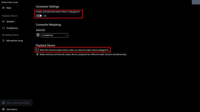صورة لـ كيفية تعطيل النافذة المنبثقة المزعجة عند توصيل سماعات الرأس على أي كمبيوتر محمول ASUS | realtek_settings-0w9AJLfs-DzTechs