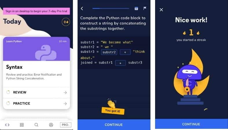 صورة لـ أفضل تطبيقات البرمجة التي تجعل الترميز أسهل لـ Android و iOS | 4._Codeacademy_Go-4srxYIfs-DzTechs