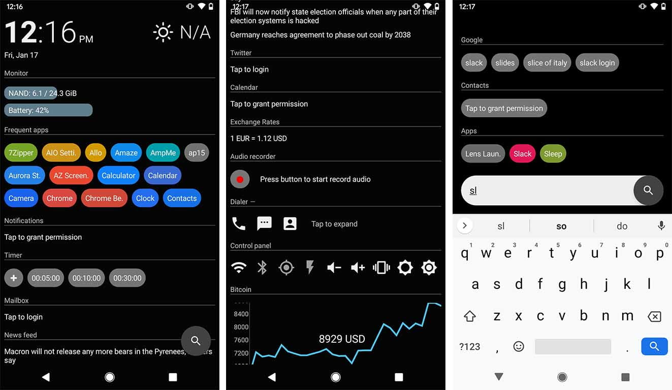 صورة لـ أفضل المُشغِّلات (Launcher) الفريدة لـ Android لعام 2023 | AIO_launcher-XNw2lKfs-DzTechs