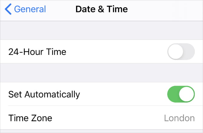 صورة لـ لم تتمكن من تنزيل التطبيقات على الـ iPhone الخاص بك؟ أفضل الحلول لتجربتها | Date_Time_Settings_with_Set_Automatically_option_in_settings-43SNZIfs-DzTechs