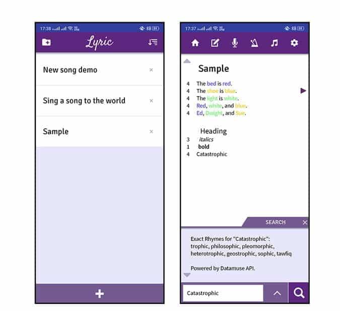 صورة لـ أفضل التطبيقات لمغني الراب الطموح لمساعدتك على النمو | Lyric_Notepad-Y85oEJfs-DzTechs