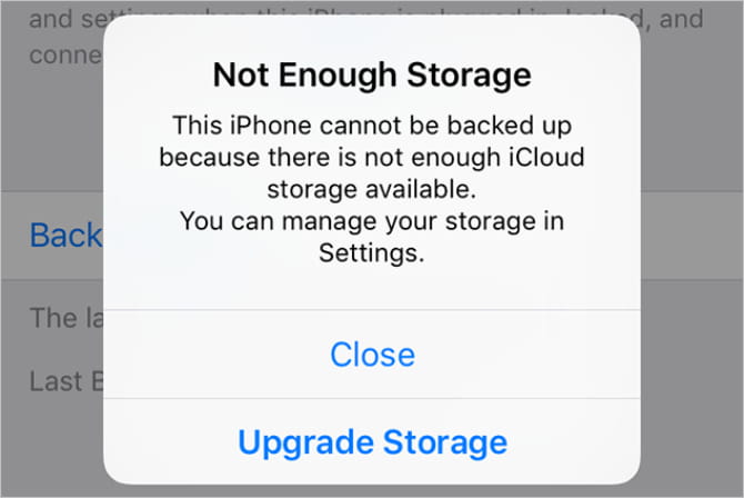 صورة لـ مشاكل iCloud الشائعة (وكيفية إصلاحها على iPhone أو iPad) | Not_Enough_Storage_alert_from_iPhone-4MhmeJfs-DzTechs