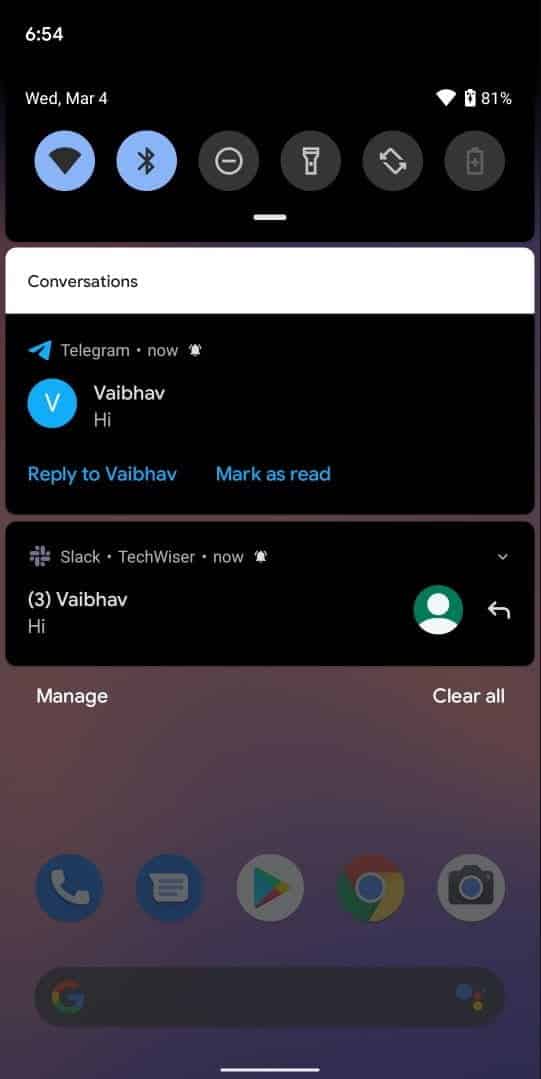 صورة لـ نظام Android 11 الجديد: أفضل الميزات حتى الآن | Notification_Chat-XFBk6Ofs-DzTechs