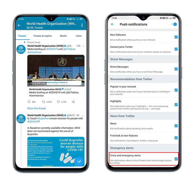 صورة لـ أهم التطبيقات حول فيروس كورونا للبقاء على اطلاع بتفشي الوباء | Twitter-NV72LPfs-DzTechs