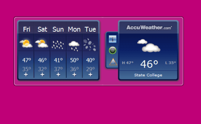 صورة لـ أفضل أدوات الطقس المُصغرة لسطح المكتب لـ Windows | accu_weather_windows_gadget-lCa7WJfs-DzTechs
