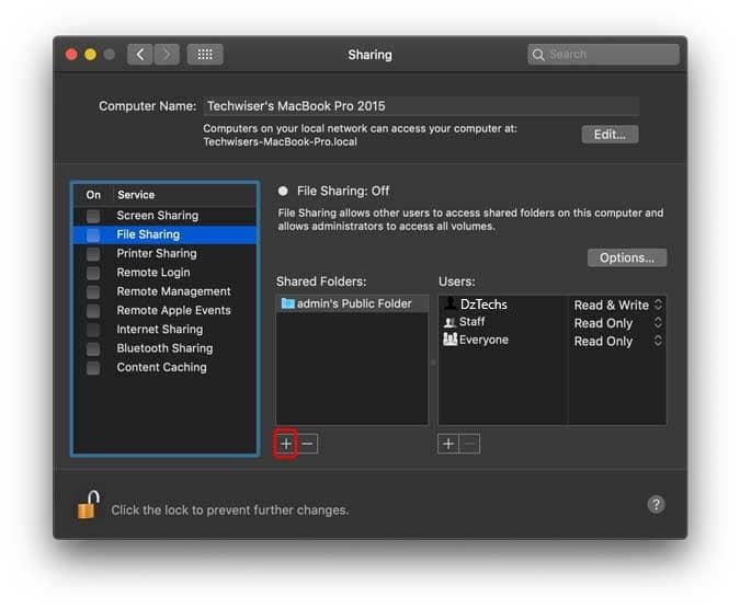 صورة لـ كيفية الوصول إلى المجلدات المشتركة في الـ Mac من Windows 10 | add_button-ls0pIJfs-DzTechs