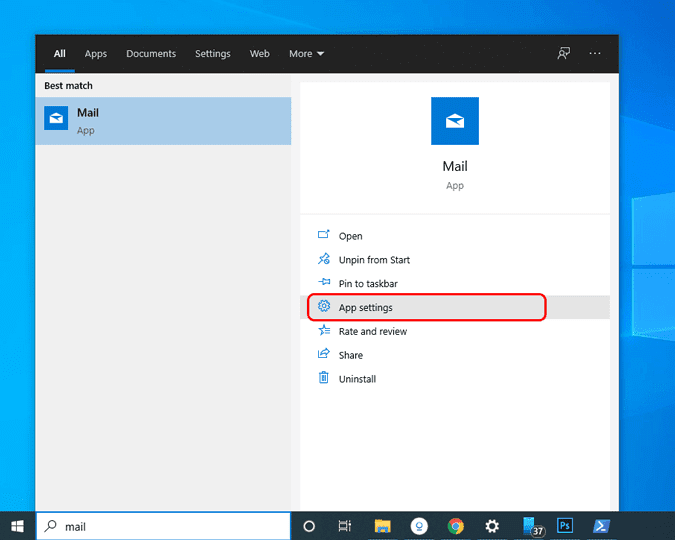 صورة لـ كيفية مزامنة تقويم iCloud الخاص بك مع Windows 10 | app_settings_mail_app-jXB80Jfs-DzTechs