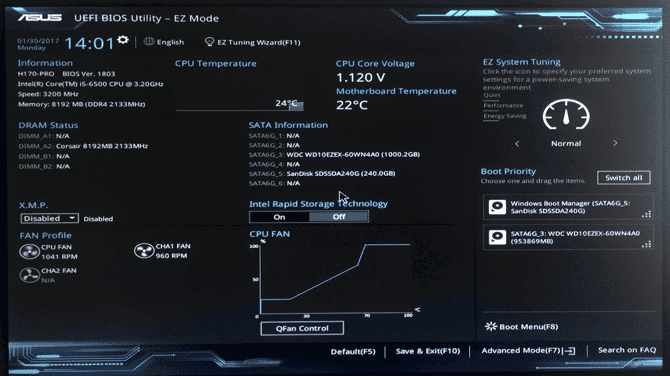 صورة لـ كيفية الوصول إلى BIOS على جهاز كمبيوتر يعمل بنظام Windows 8/10 | asus_uefi_bios_670x376-x1dsoJfs-DzTechs