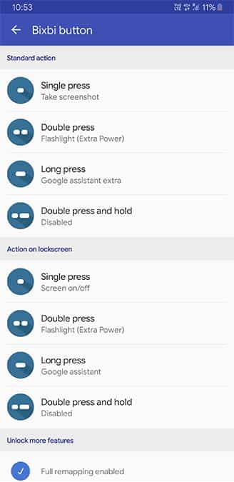 صورة لـ كيفية جعل Samsung One UI تبدو مثل واجهة Stock Android | bixby_remap_bxactions-8i692Jfs-DzTechs
