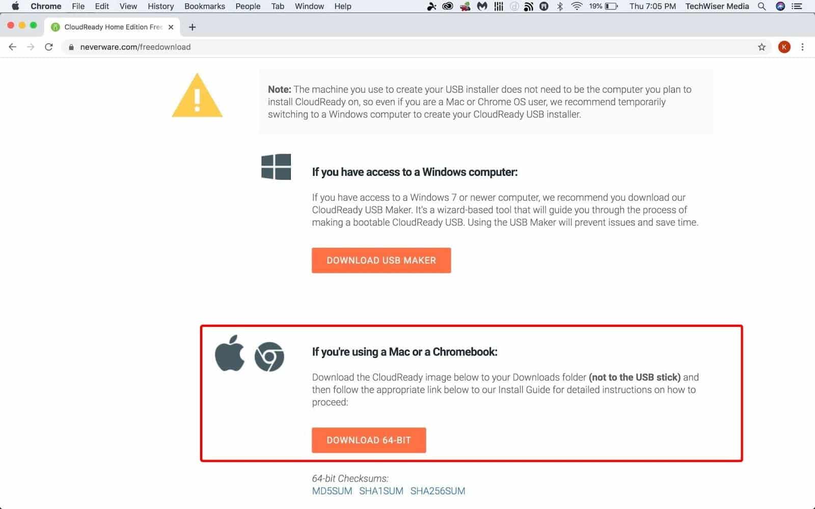صورة لـ كيفية تثبيت Chrome OS على MacBook أو iMac | cloud_Ready_mac_Download-5CkKEJfs-DzTechs