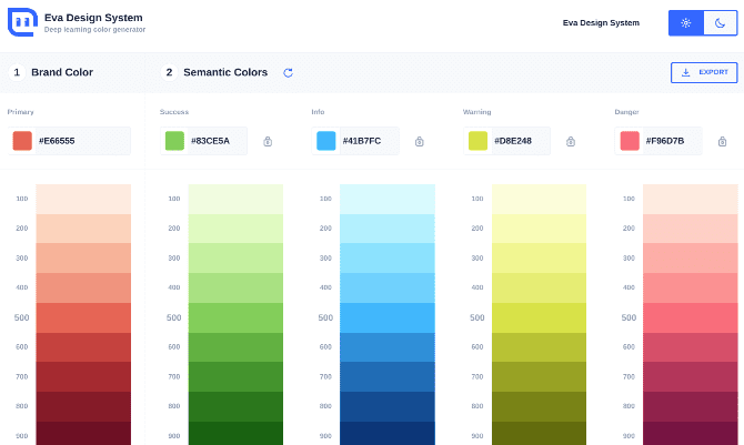 صورة لـ أفضل التطبيقات للعثور على أفضل أنظمة الألوان والتدرجات اللونية لأي مشروع | color_understand_schemes_matches_apps_eva_design_system-L0YqrJfs-DzTechs