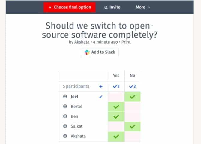 صورة لـ أفضل الأدوات المجانية للتعاون عبر الإنترنت أثناء العمل من المنزل | doodle_poll_view-KnOXYPfs-DzTechs