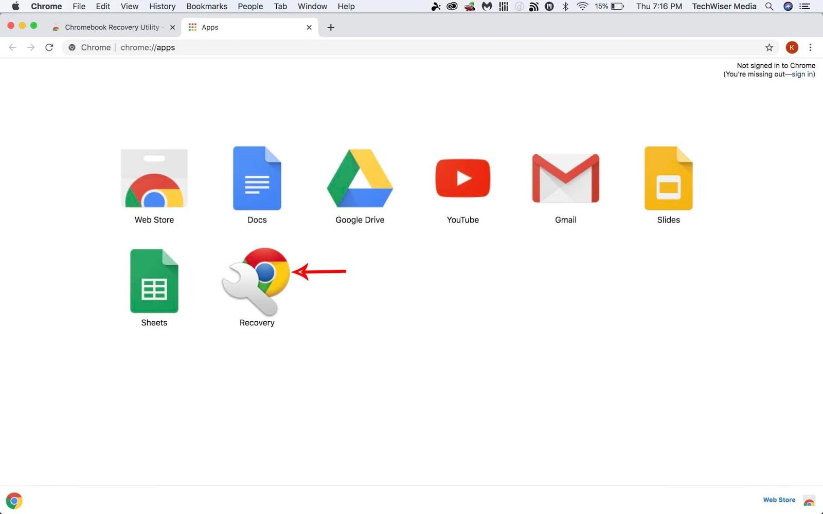 صورة لـ كيفية تثبيت Chrome OS على MacBook أو iMac | downloaded_chrome_app_in_Mac-Q7kKEJfs-DzTechs