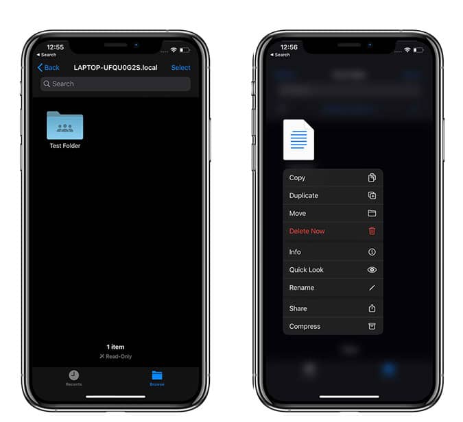 صورة لـ كيفية الوصول إلى مجلدات Windows المشتركة على iPhone و iPad | iPhone_3-tvmw0Jfs-DzTechs