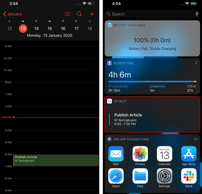 صورة لـ كيفية مزامنة تقويم iCloud الخاص بك مع Windows 10 | ios_widget_center_calendar_notifications-NyC80Jfs-DzTechs