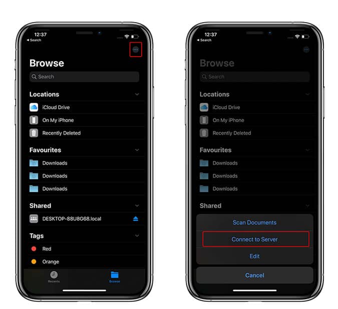 صورة لـ كيفية الوصول إلى مجلدات Windows المشتركة على iPhone و iPad | iphone_1-4tmw0Jfs-DzTechs