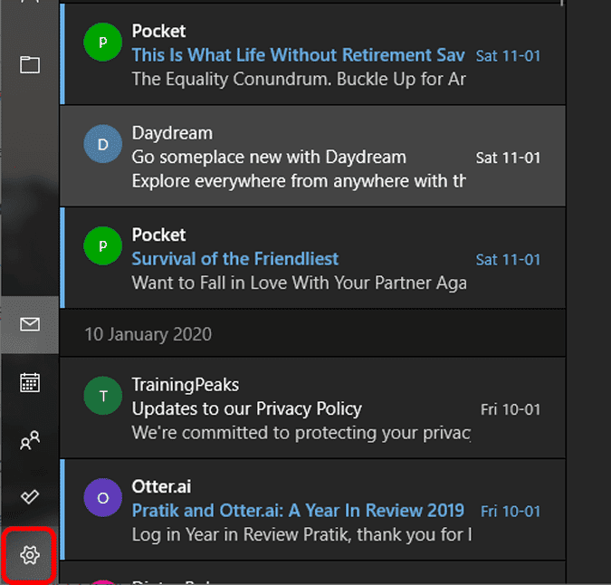 صورة لـ كيفية مزامنة تقويم iCloud الخاص بك مع Windows 10 | mail_settings_gear_icon-7uC80Jfs-DzTechs