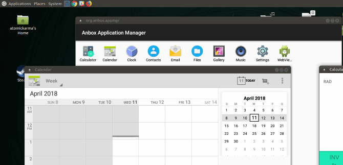 صورة لـ كيفية تشغيل تطبيقات وألعاب Android على Linux | muo-linux-android-anbox-calendar-DzTechs